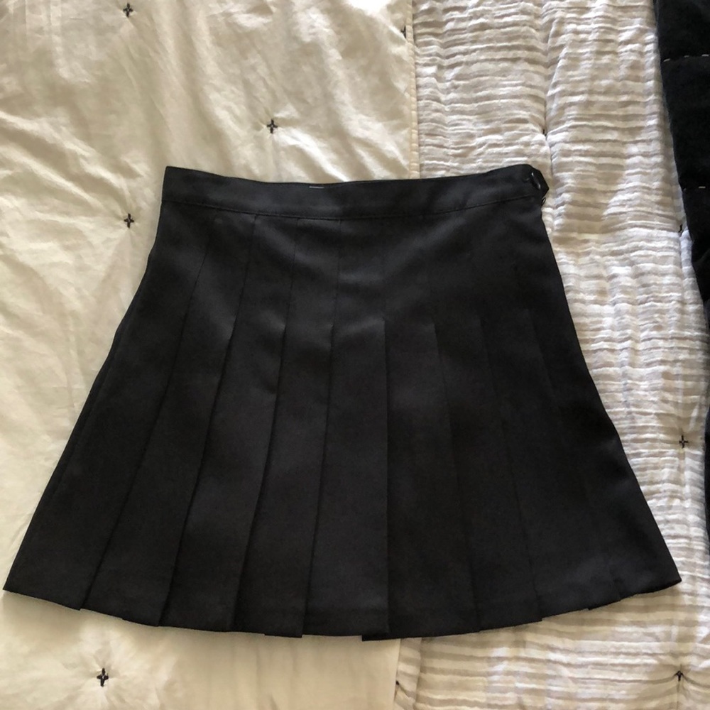 Black Pleated Skirt